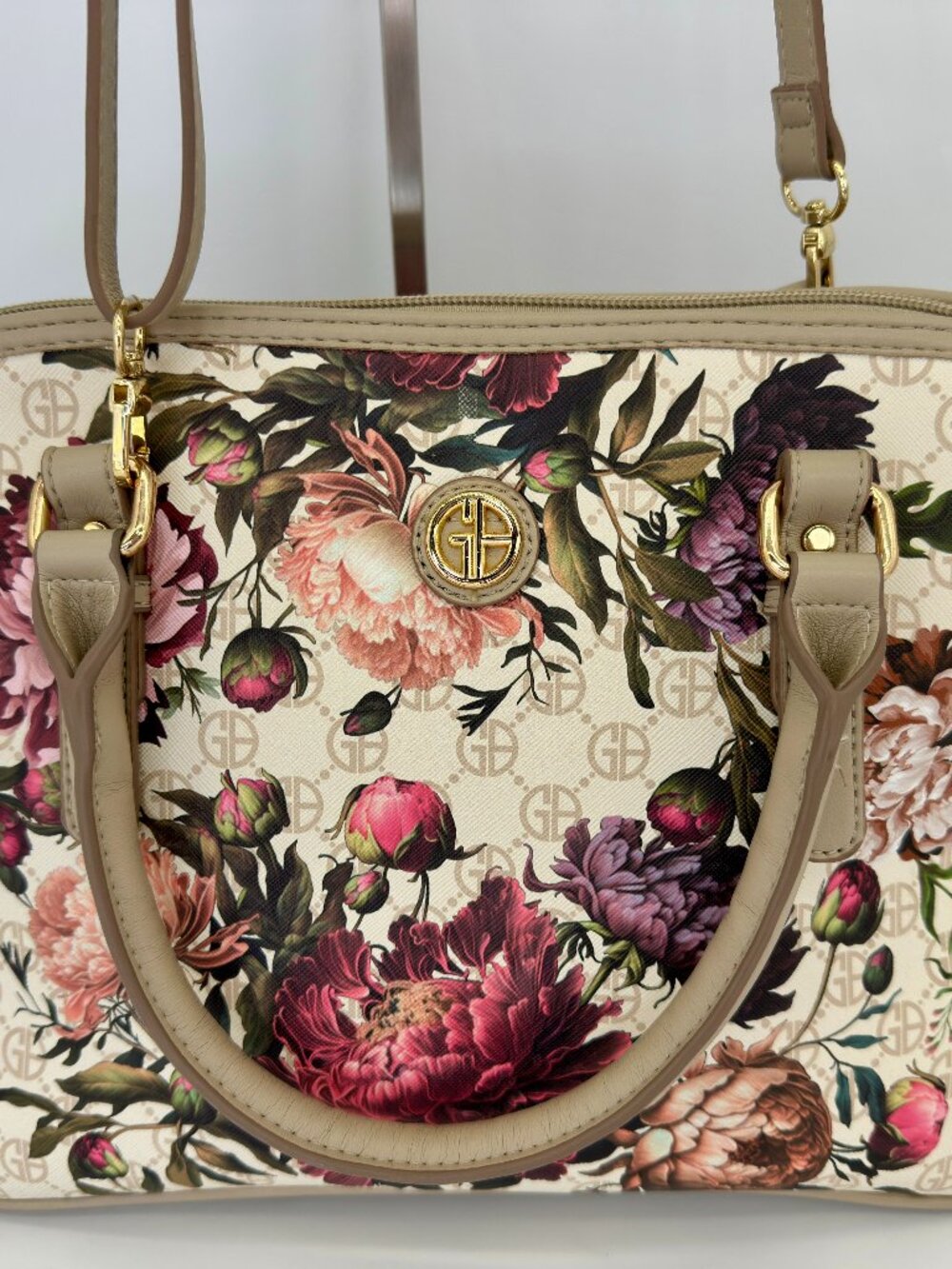 GIANI BERNINI Floral Dome Satchel Crossbody Bag